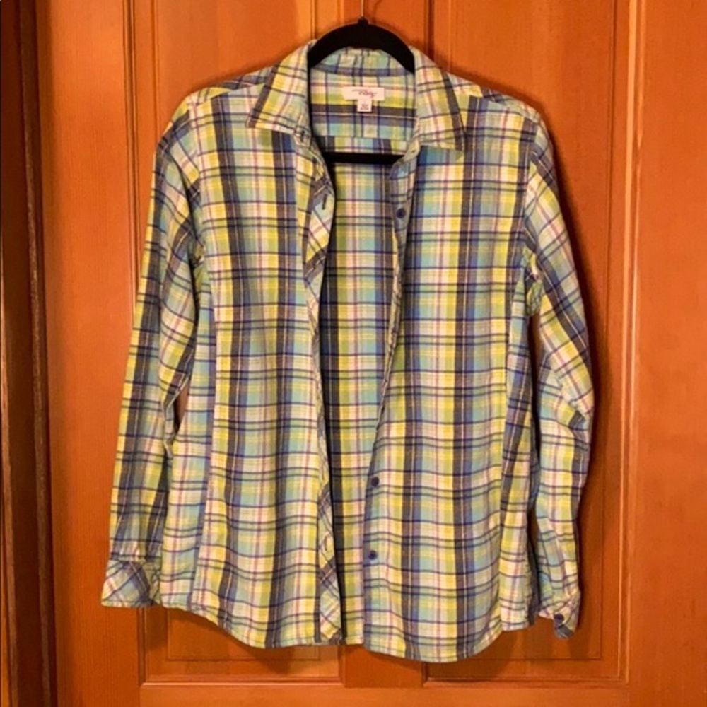 Indigo soft and comfy flannel button up shirt